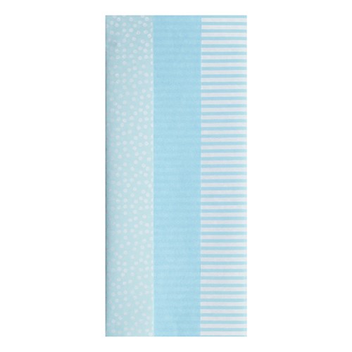 JD 6 Sheet Tissue Paper Blue Pattern