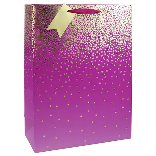 JD Pink Star Ombre Gift Bag Ex-Lrg