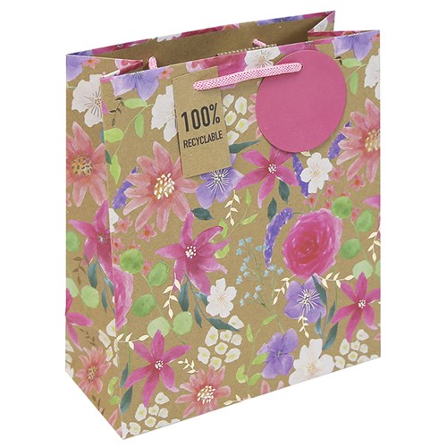 JD Floral Gift Bag Med