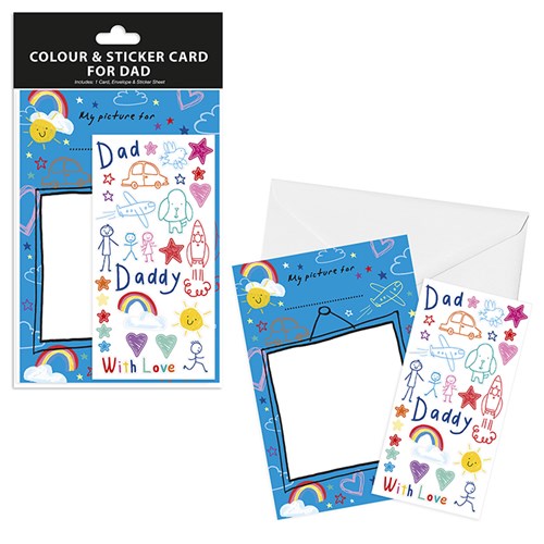 JD Colour & Sticker Card Dad