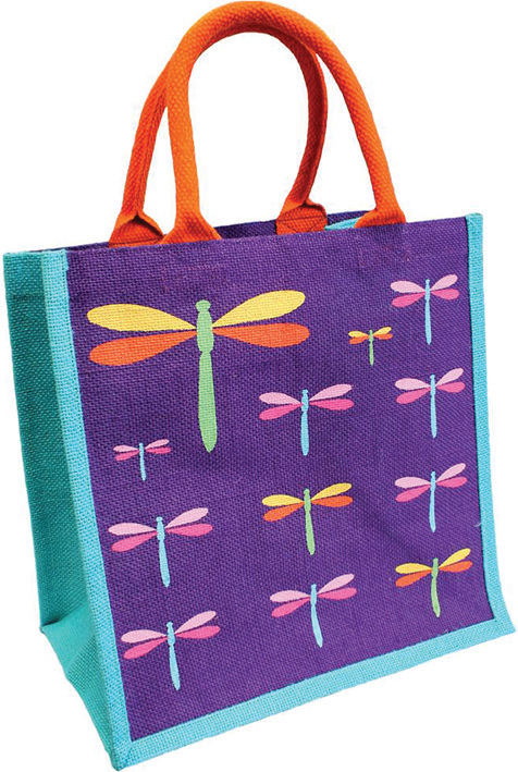 NC Fairtrade Jute Bag Multi Dragonfly