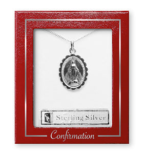 Silver Necklet with Miraculous Medal