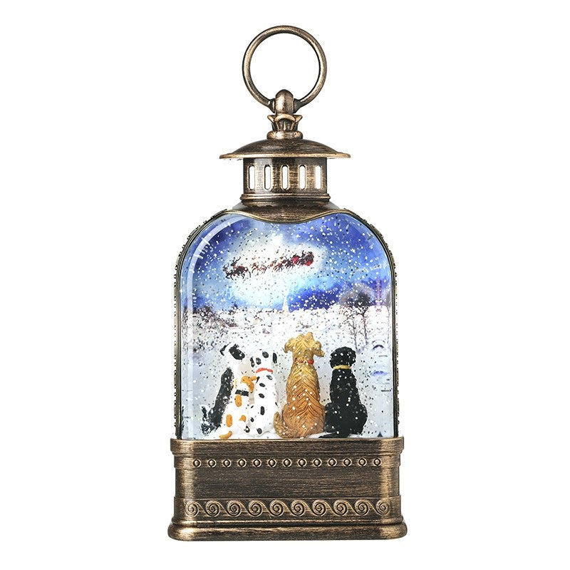 HS Christmas Dogs Lantern Santa Watch