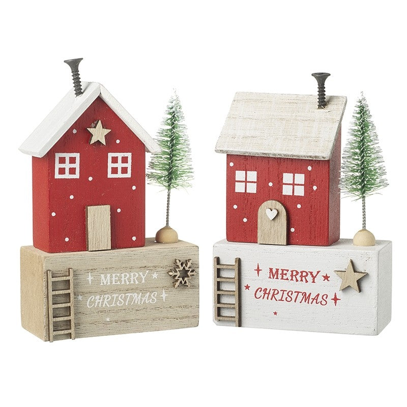 HS Merry Christmas House 2 asst