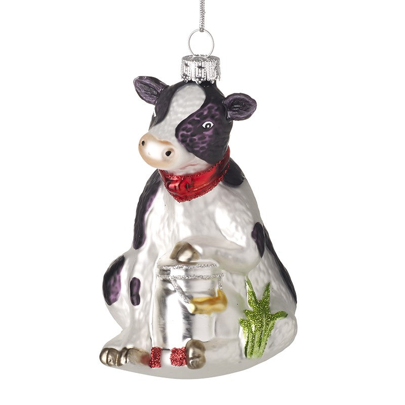 HS Glass Hanging Cow