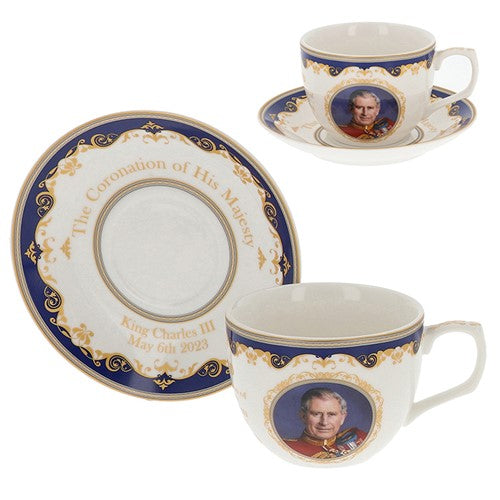 King Charles III Coronation Cup & Saucer Set