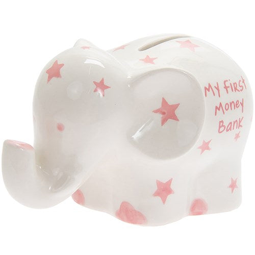 JD Elephant My First Money Bank Pink