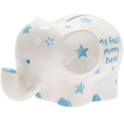 JD Elephant My First Money Bank Blue