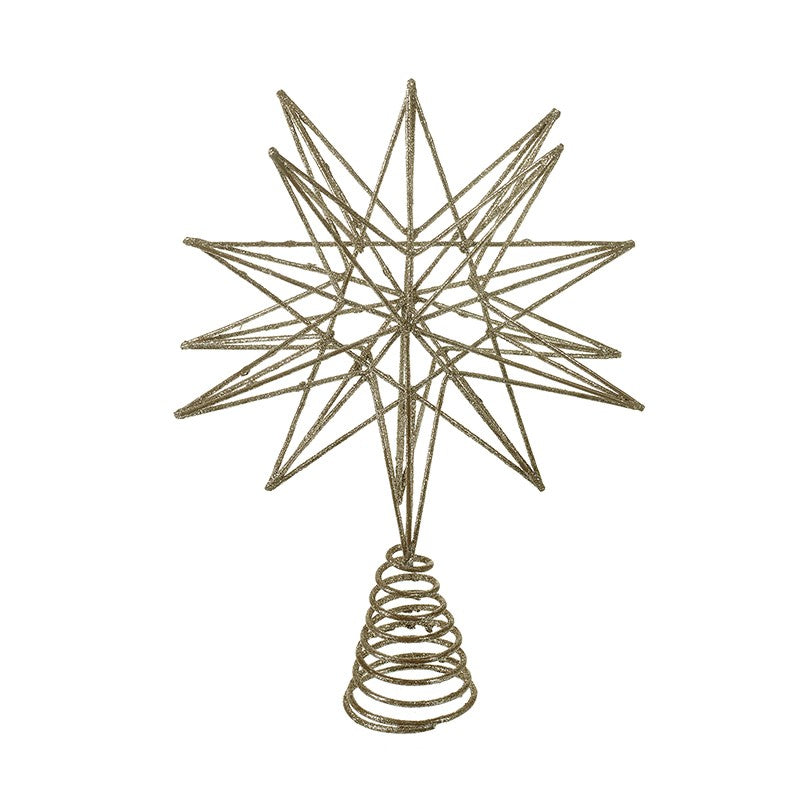 HS Gold Glitter Star Tree Topper