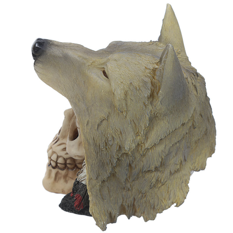 PK Skull with Wolf Head