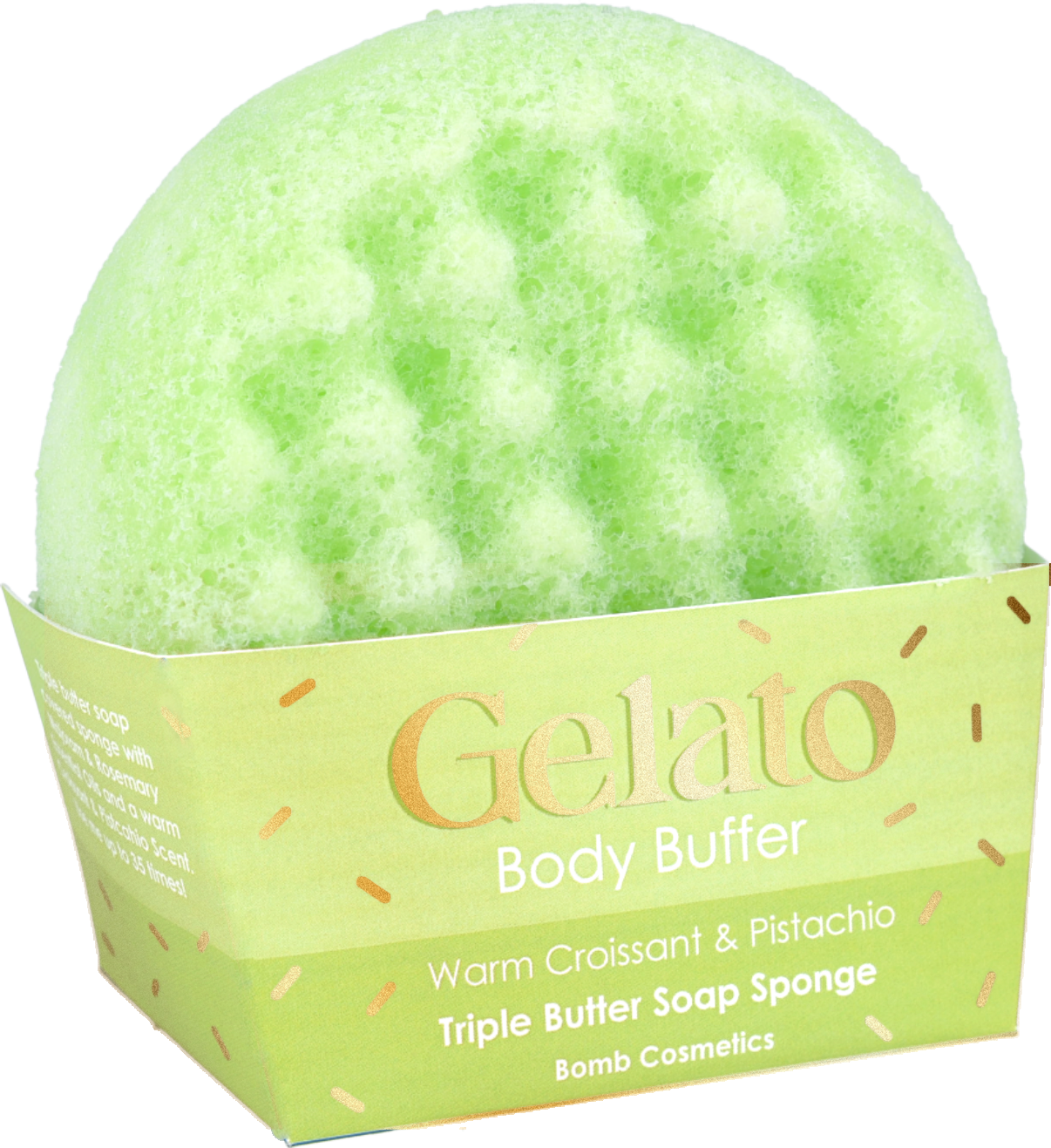 BC Gelato Croissant & Pistachio Body Buffer Sponge