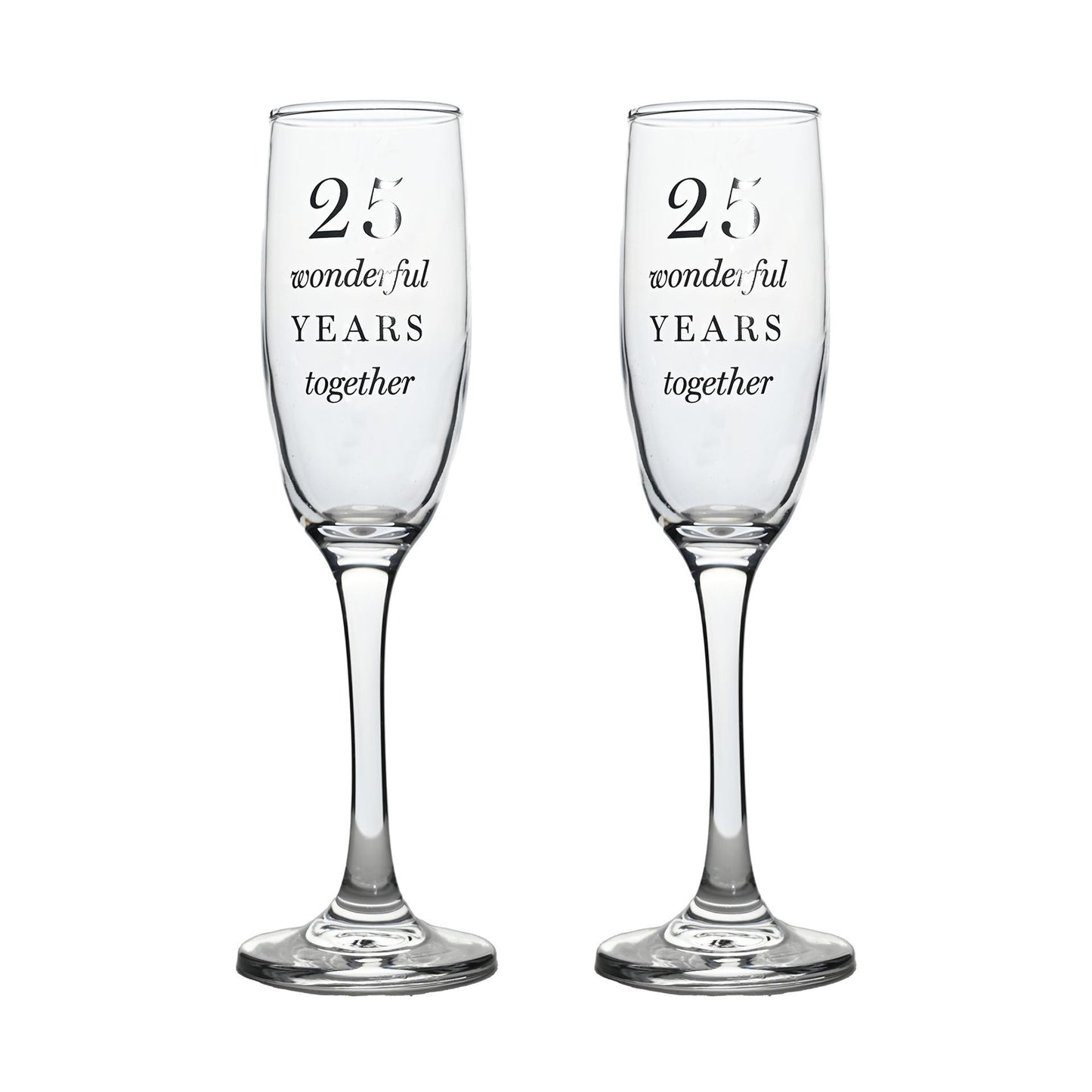WDP Champagne Flutes Set - 25th Anniv