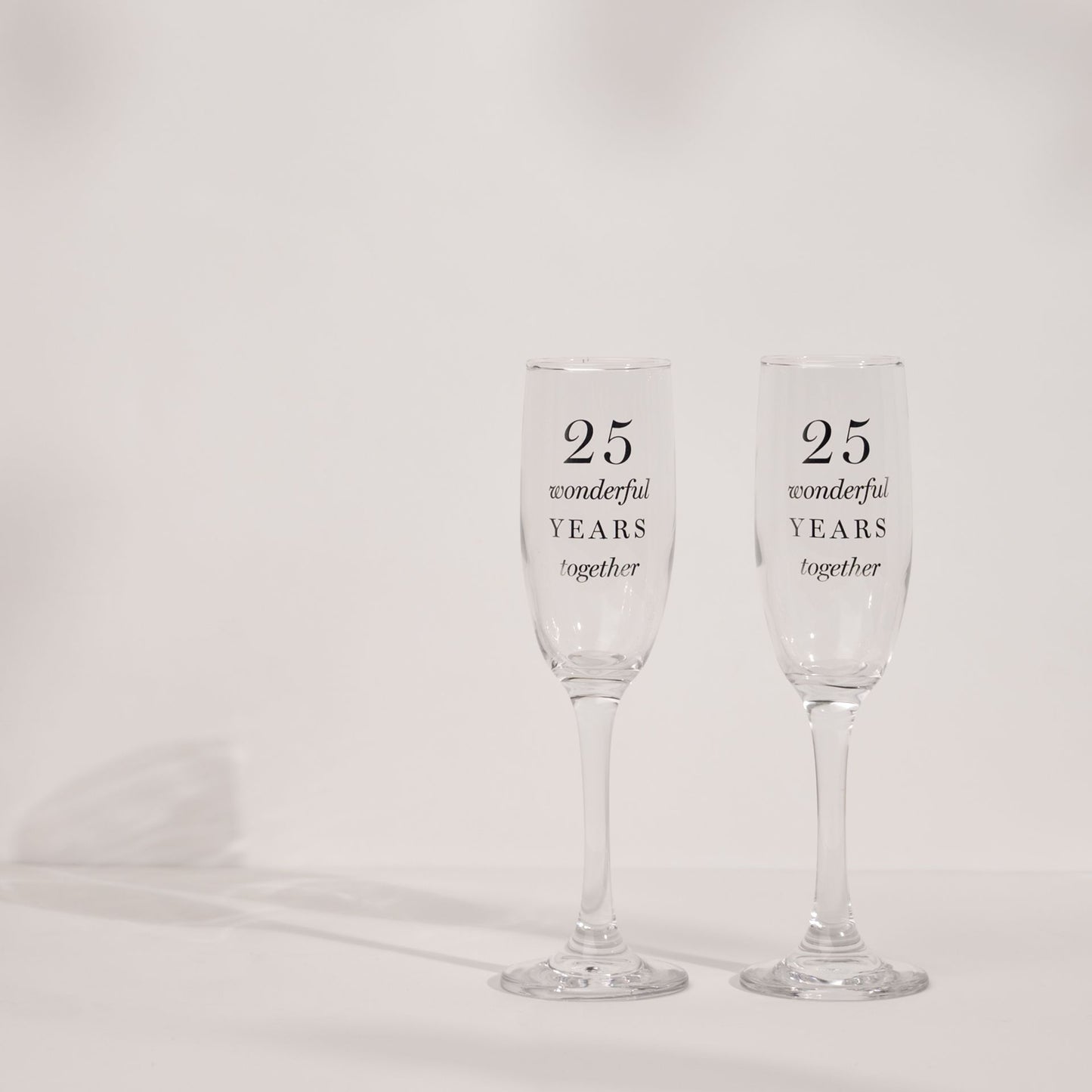 WDP Champagne Flutes Set - 25th Anniv