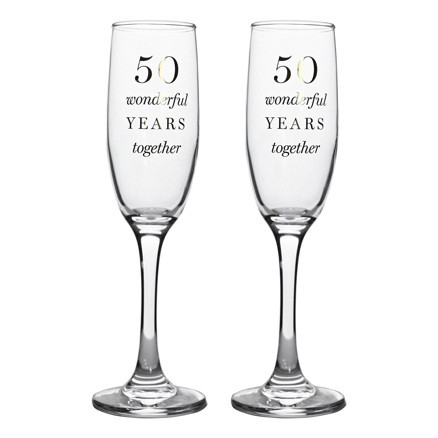 WDP Champagne Flutes Set - 50th Anniv