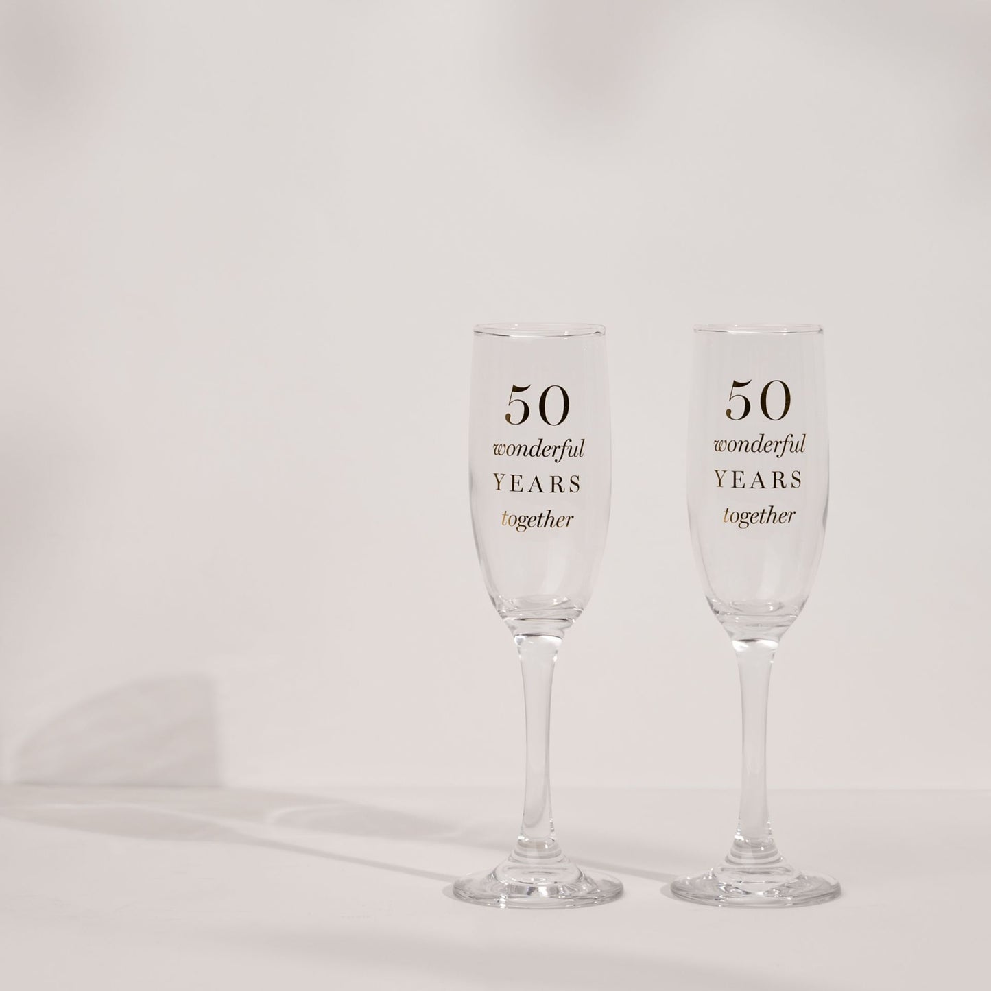 WDP Champagne Flutes Set - 50th Anniv