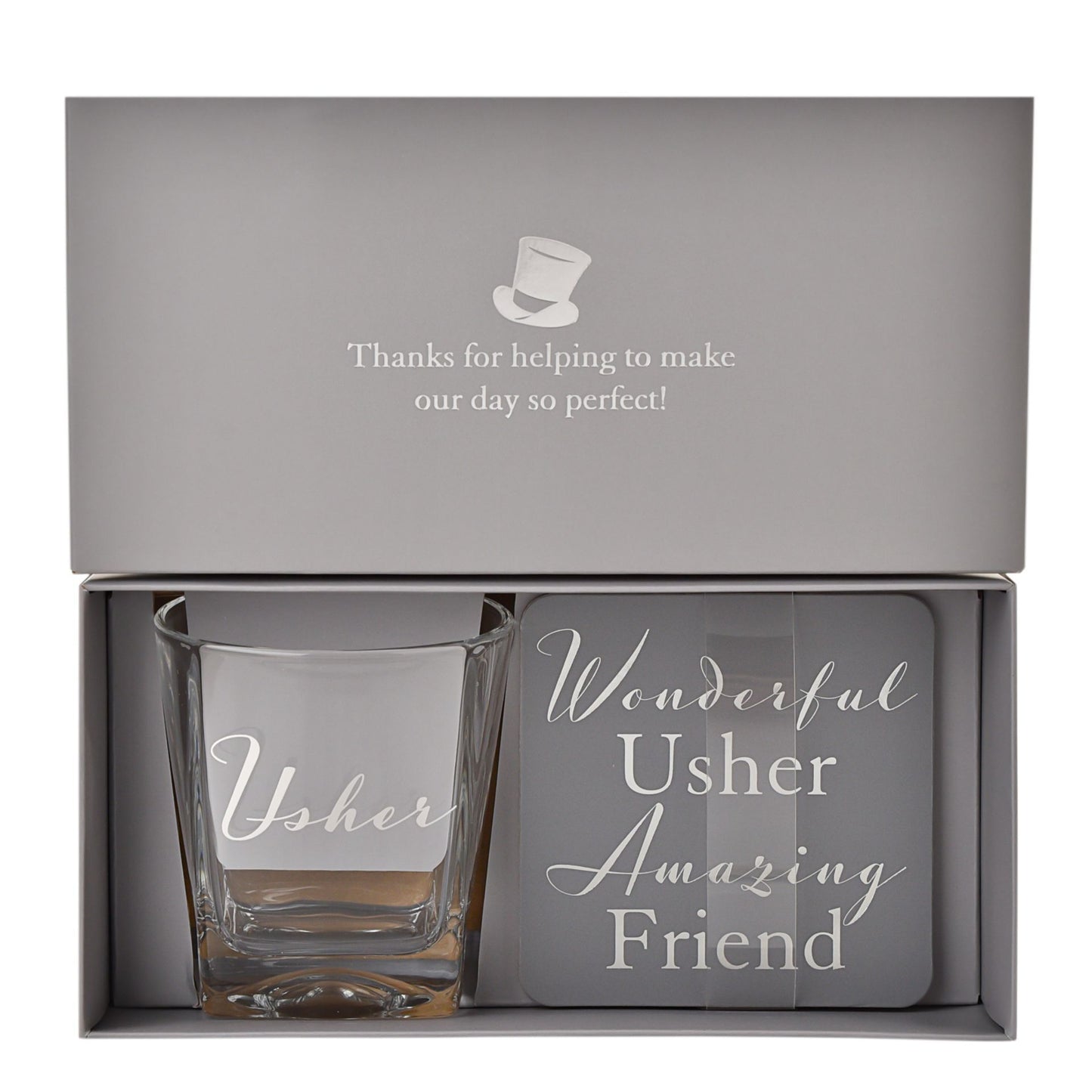 WDP Glass and Coaster - Usher