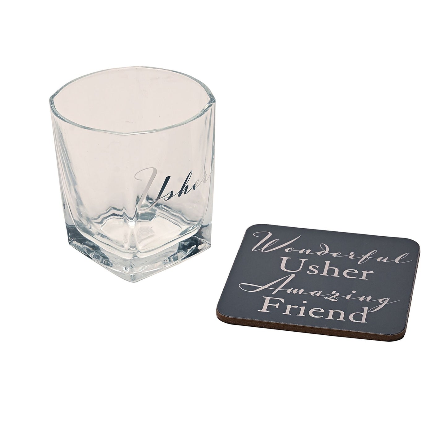 WDP Glass and Coaster - Usher