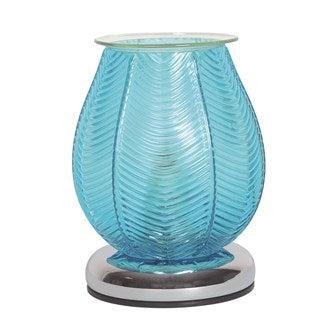 Ribbed Lustre Electric Burner - Aqua