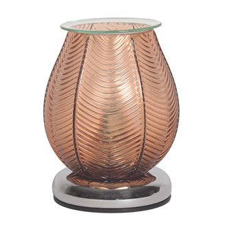 Ribbed Lustre Electric Burner - Amber