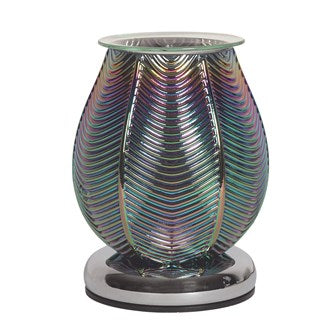 Ribbed Lustre Electric Burner - Jade