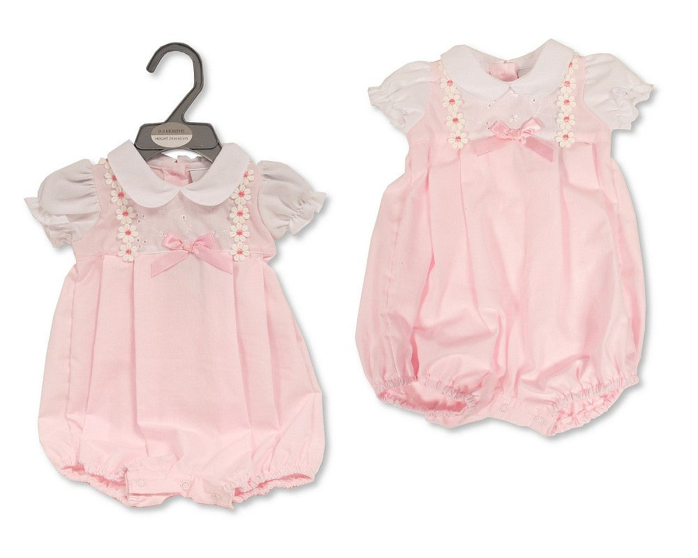 SB Baby Girl Romper Pink Daisies