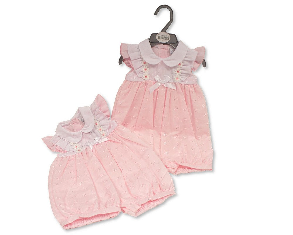 SB Baby Girl Romper Pink Daisies