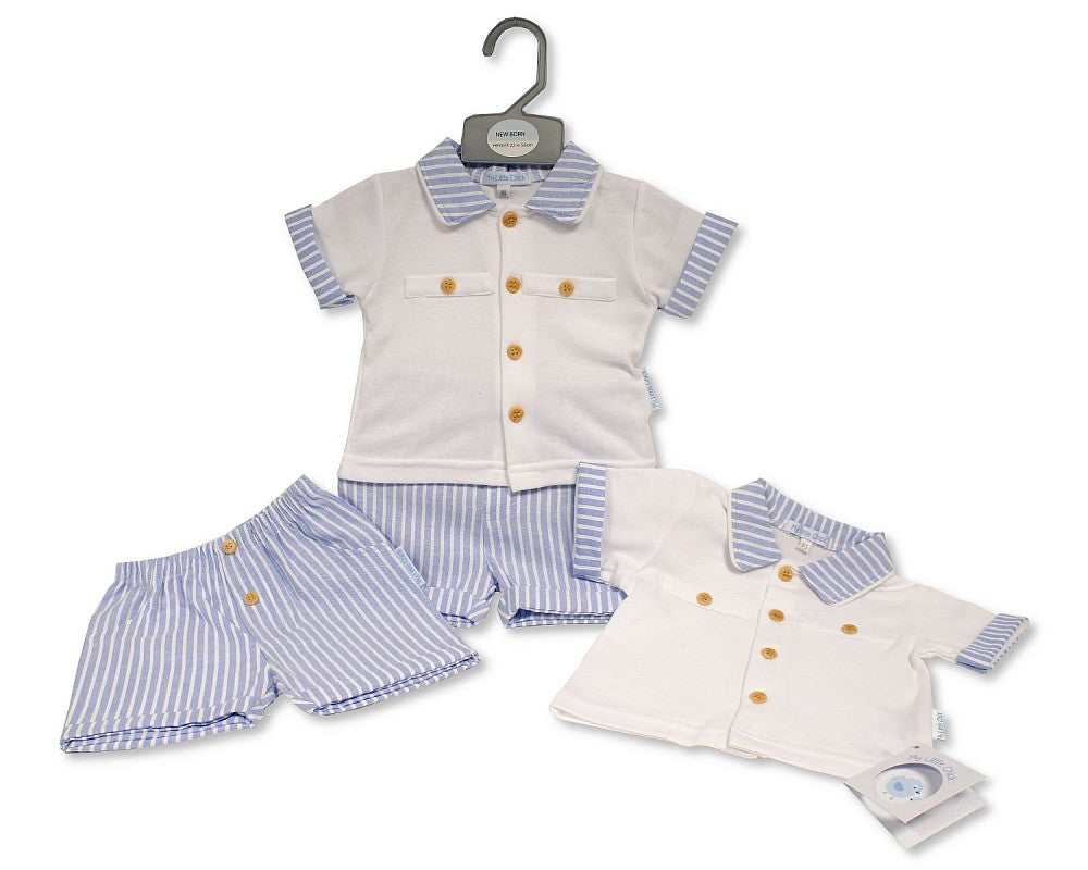 SB Baby Boy Stripe Shorts & Tee Set 2pc