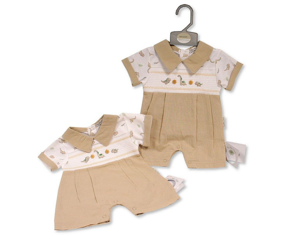 SB Boy Dino Romper Taupe