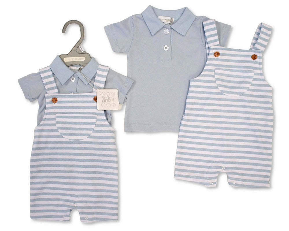 SB Baby Boys 2 pcs Dungaree Set - Stripes