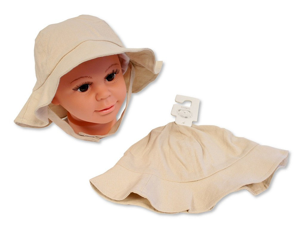 SB Baby Sun Hat w/Strap Taupe