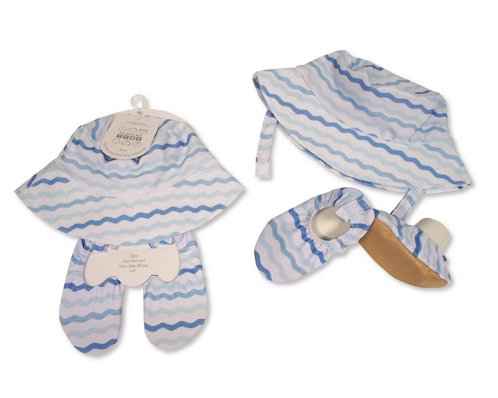 SB Baby Boy Sun Hat & Non Slip Shoes