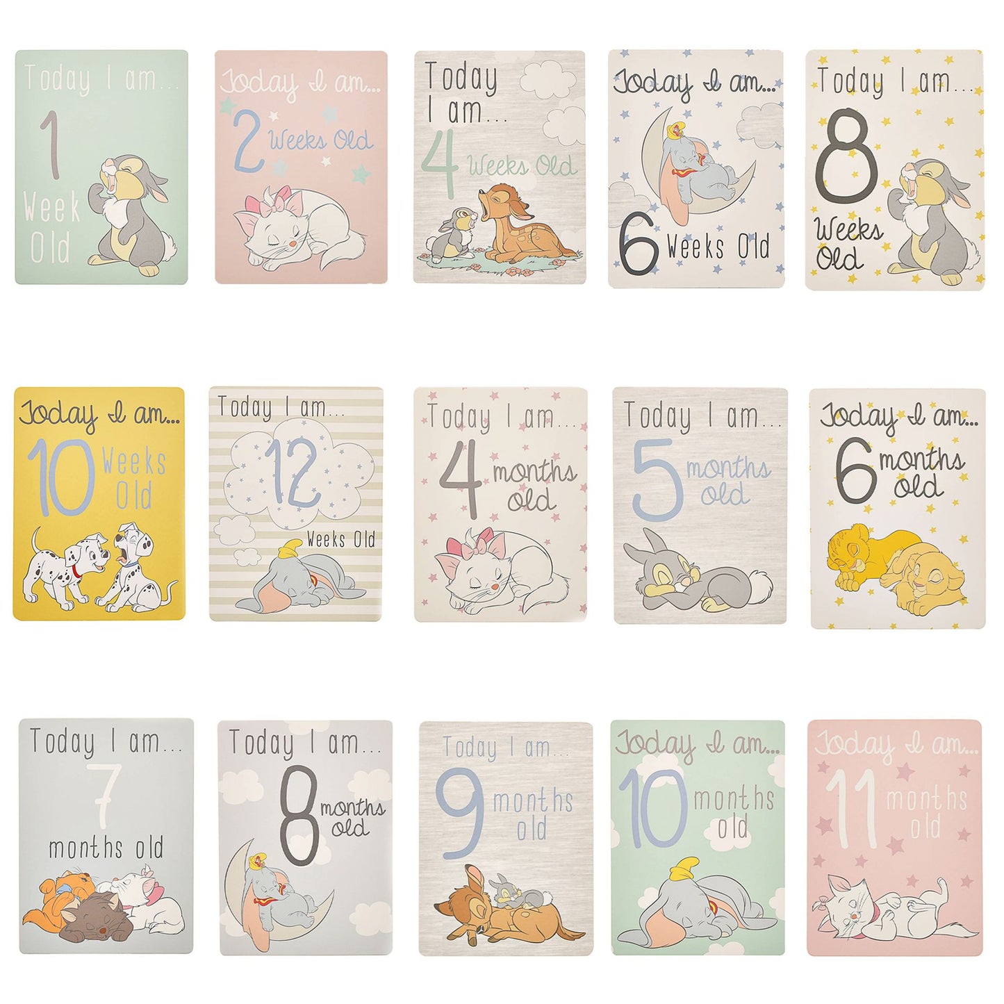 WDP Disney 30 Baby Milestone Cards