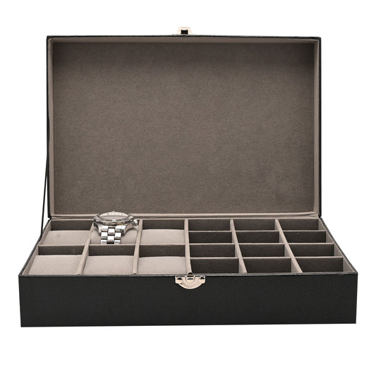 WDP Harvey Makin Watch/Cufflink Box Holds 6 Watches/12 Cufflinks