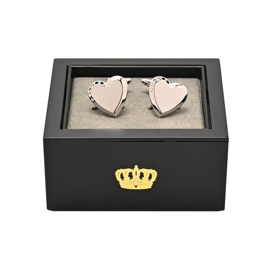 WDP Harvey Makin Crystal Heart Cufflinks