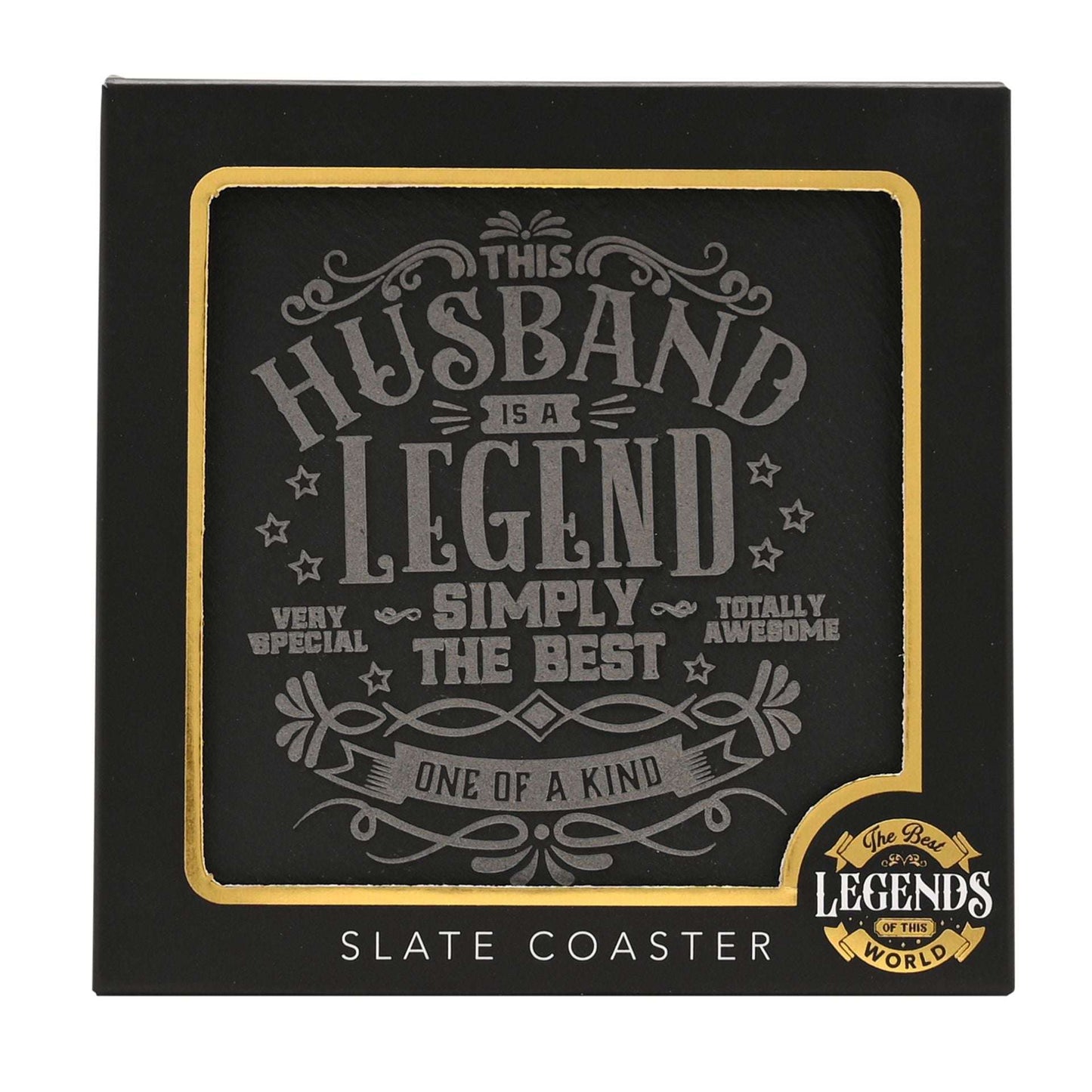 WDP Legend Slate Coaster Husband