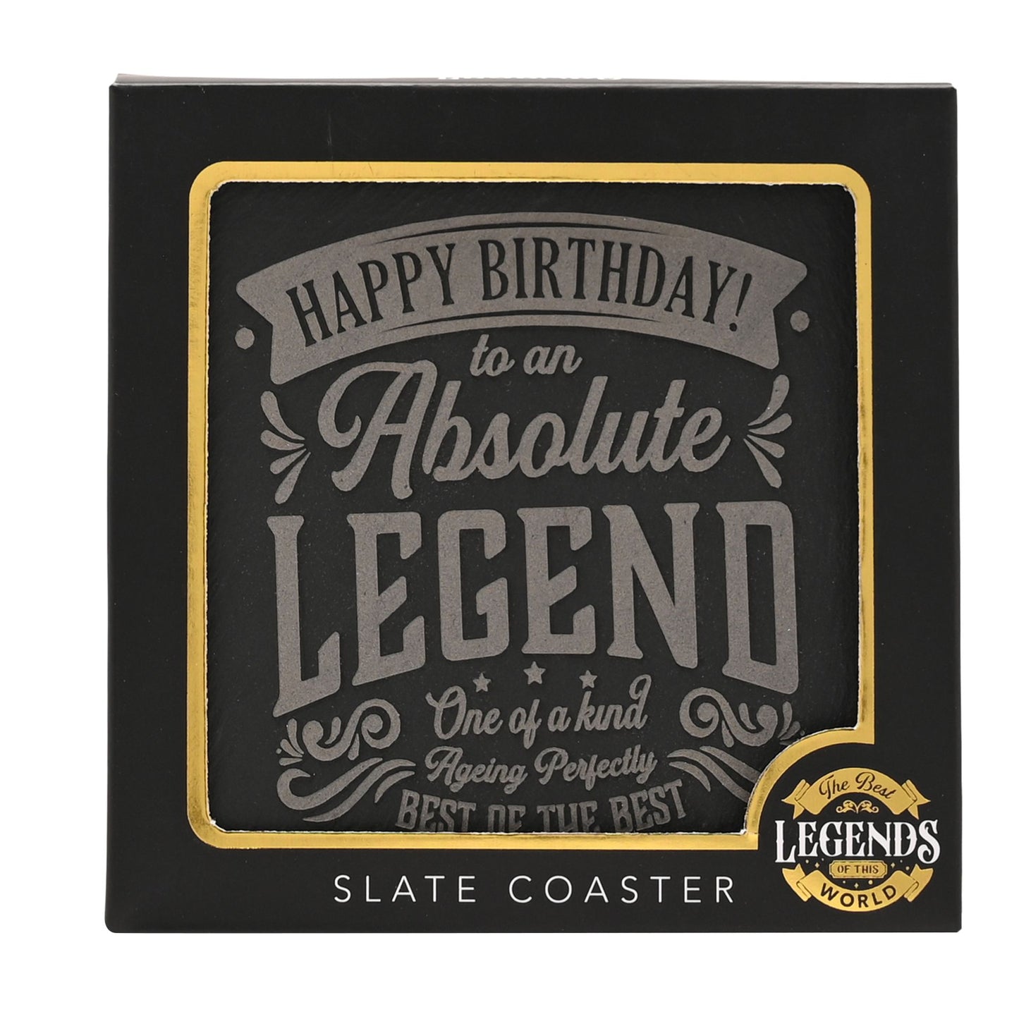 WDP Legend Slate Coaster Birthday