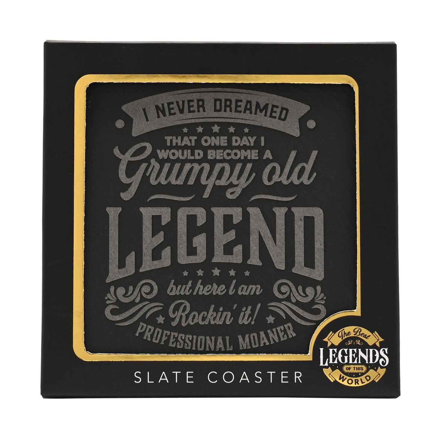 WDP Legend Slate Coaster Grumpy