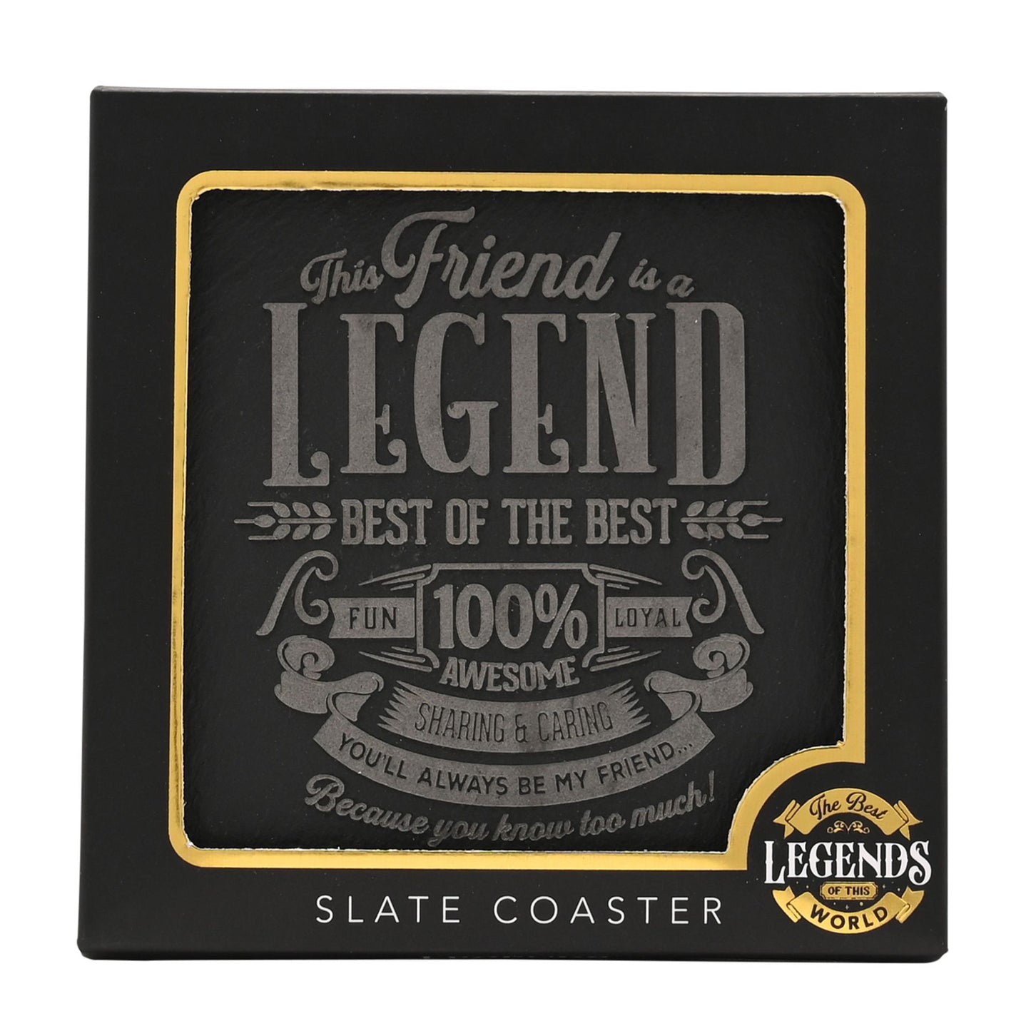 WDP Legend Slate Coaster Friend