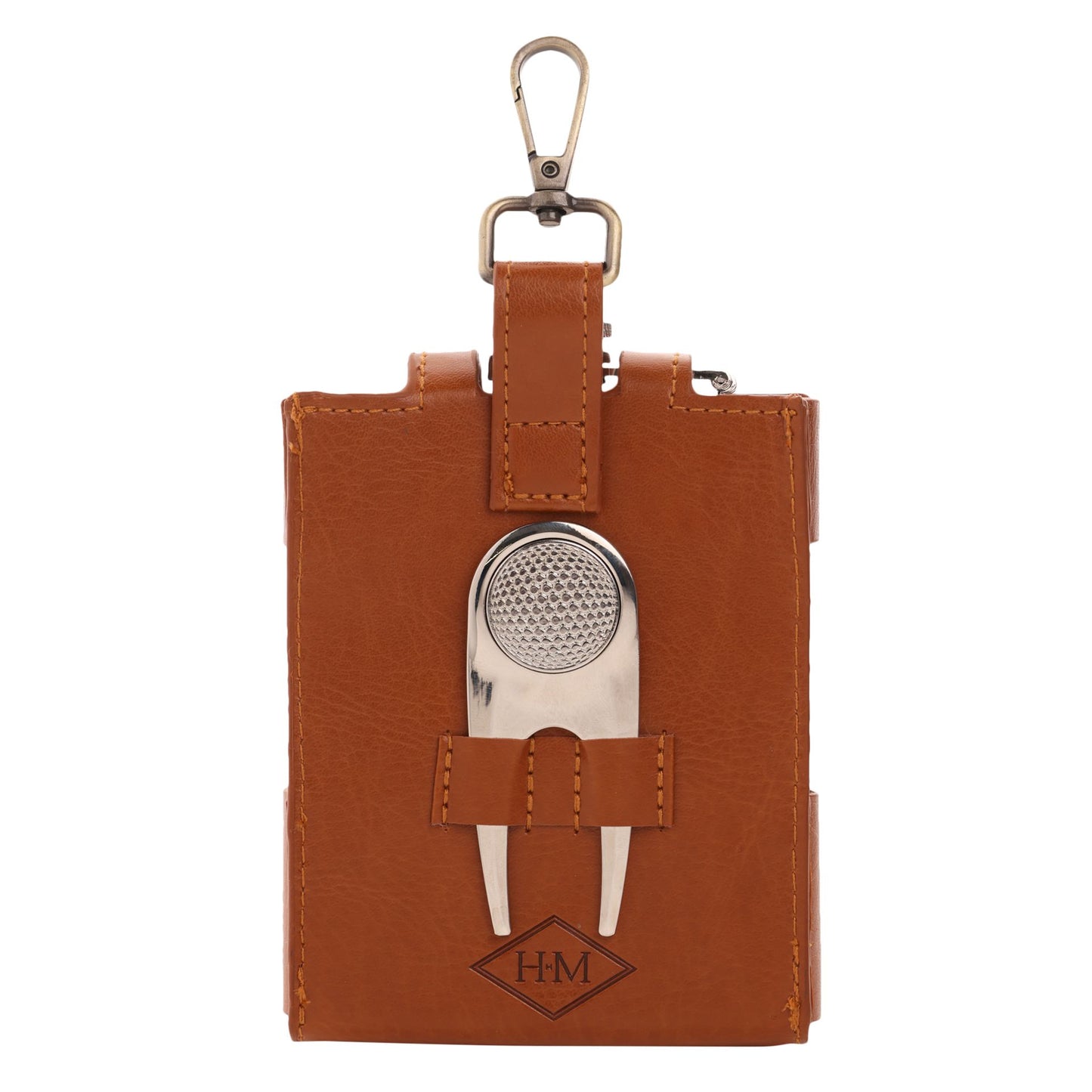WDP Golfers Hip Flask Gift Set - Tan