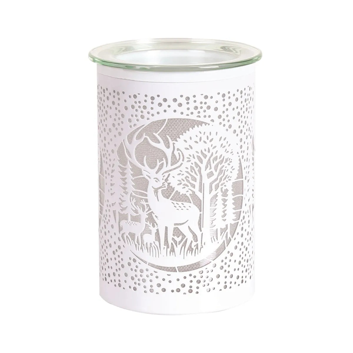 Elec Burner LED Deer Family White 12cm