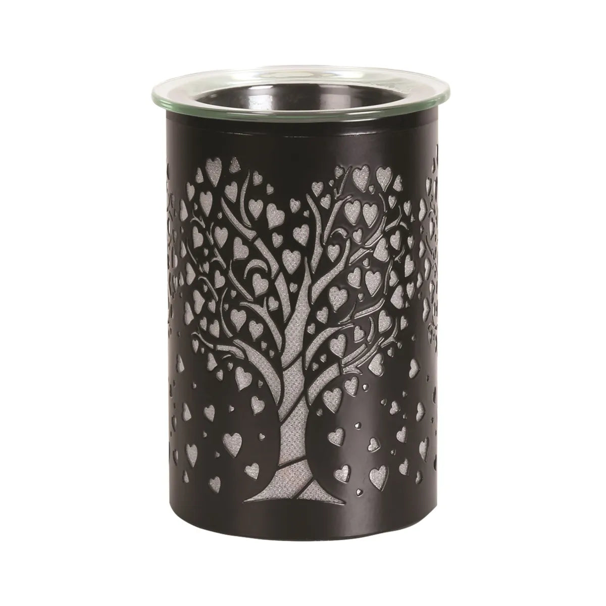 Elec Burner LED Heart Tree Black 12cm