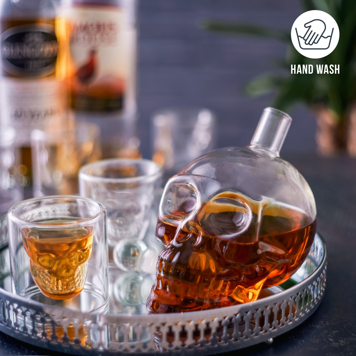 OS Skull Whiskey Decanter Set