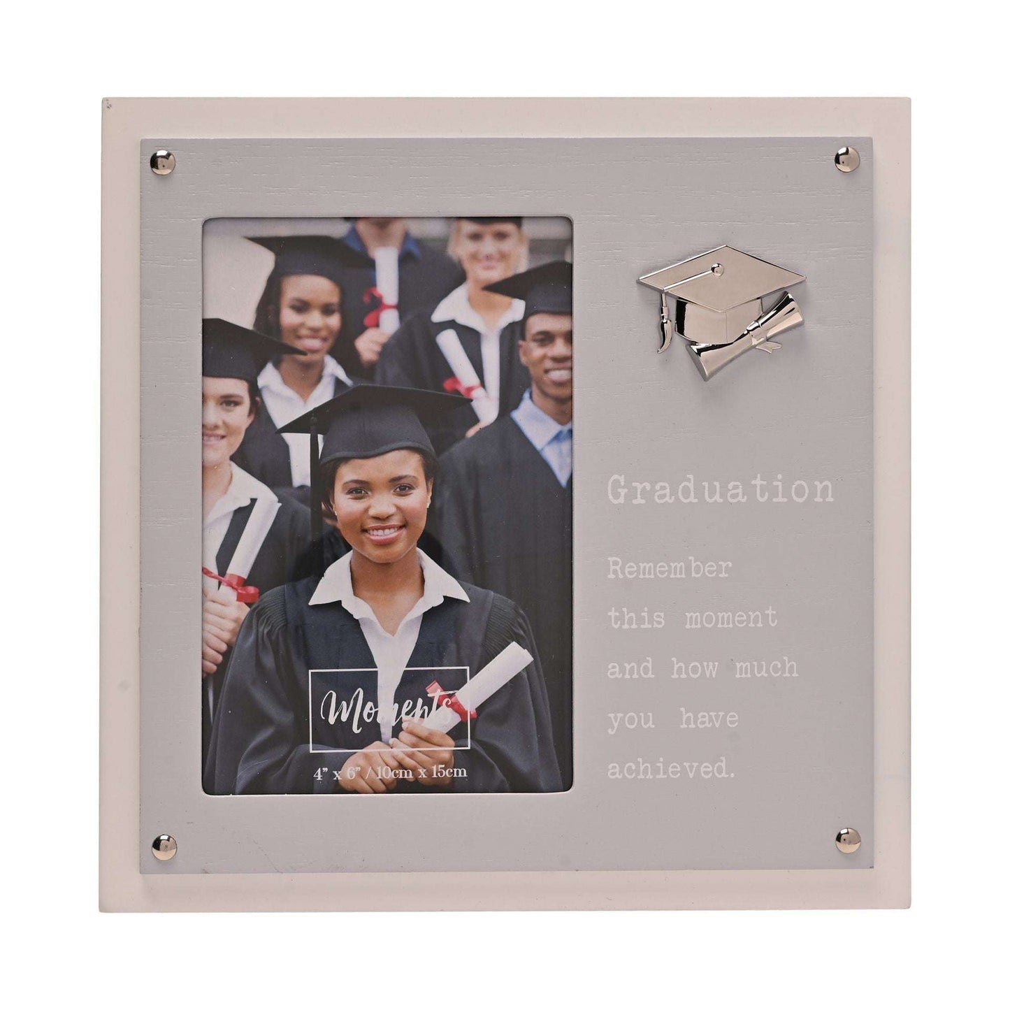 WDP Grey Graduation Photo Frame 4x6' 2 Layer