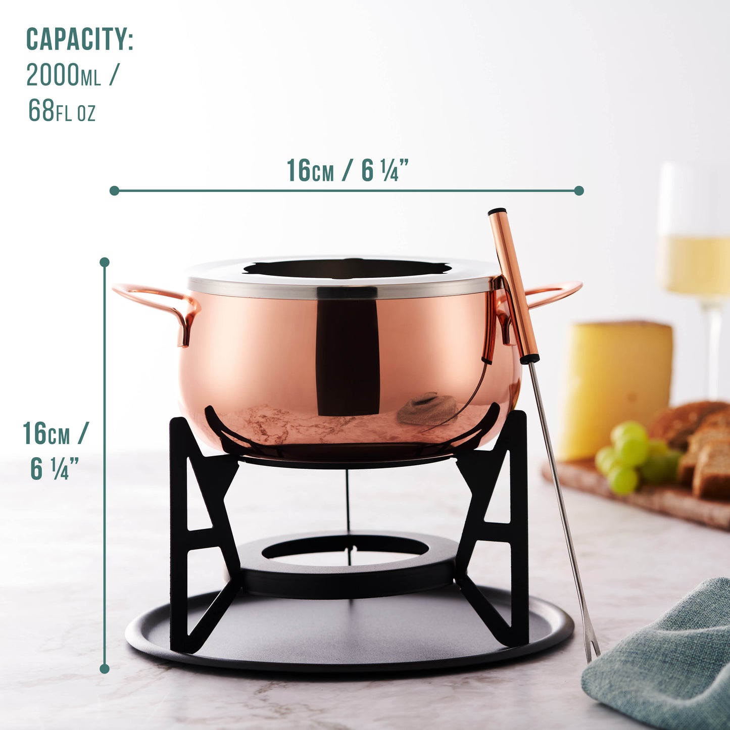 OS Rose Gold Fondue Gift Set