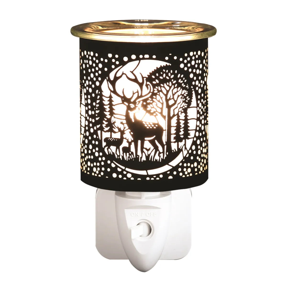 Plug In Black Gold Deer Family 13cm