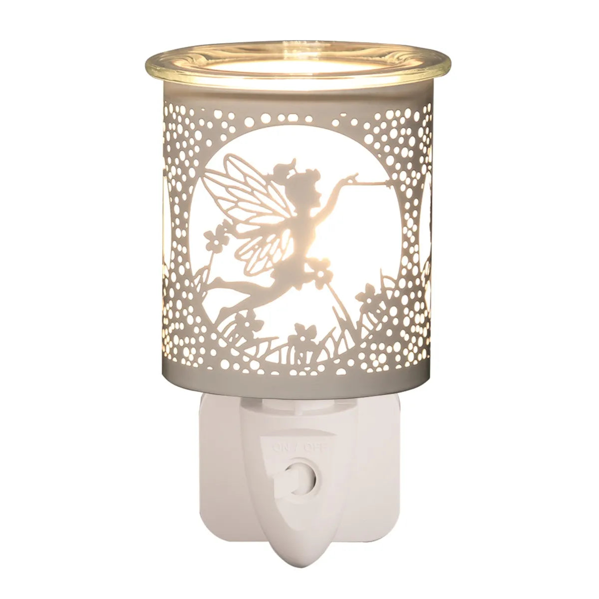 Plug In White & Gold Fly Fairy 13cm