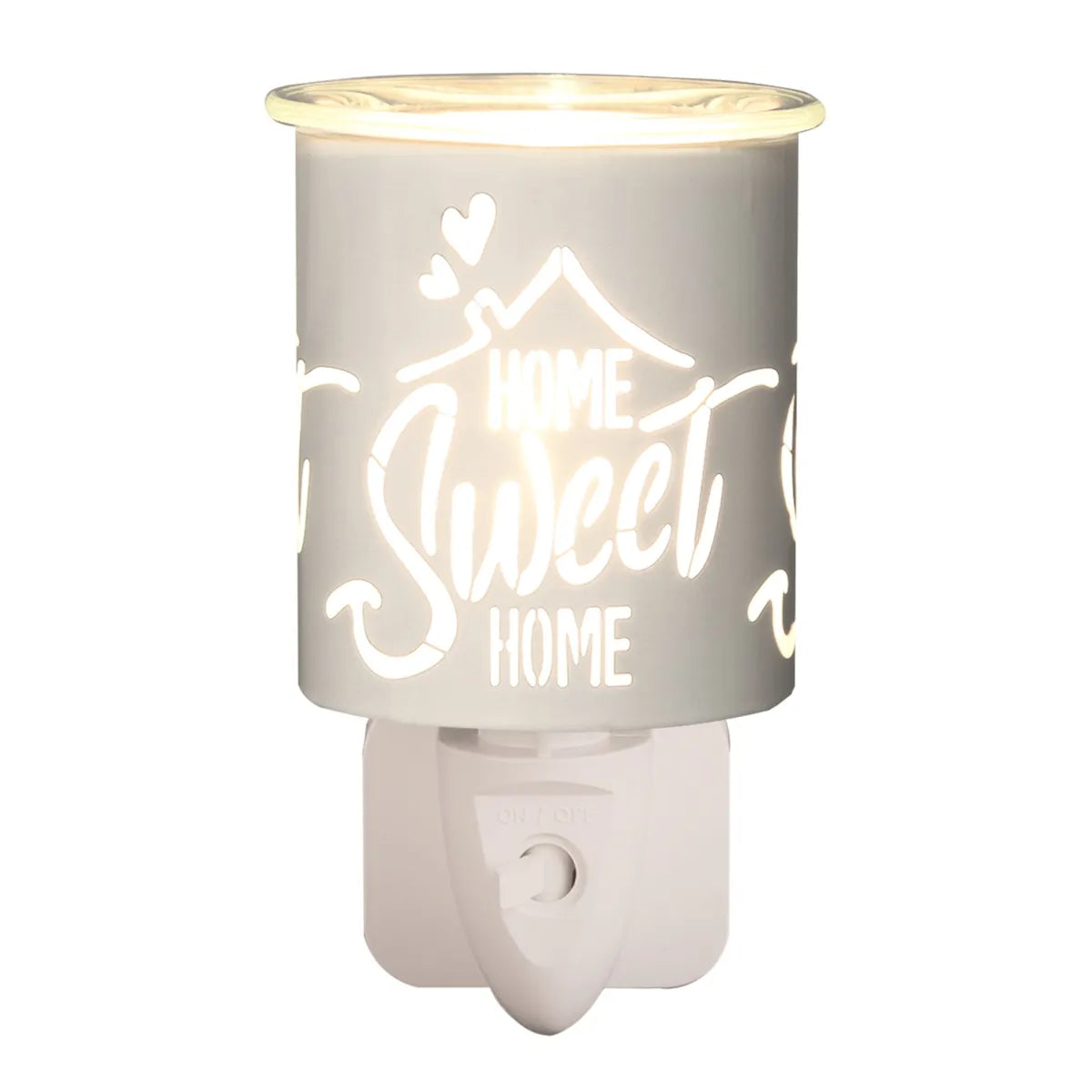 Plug In White & Gold Home 13cm