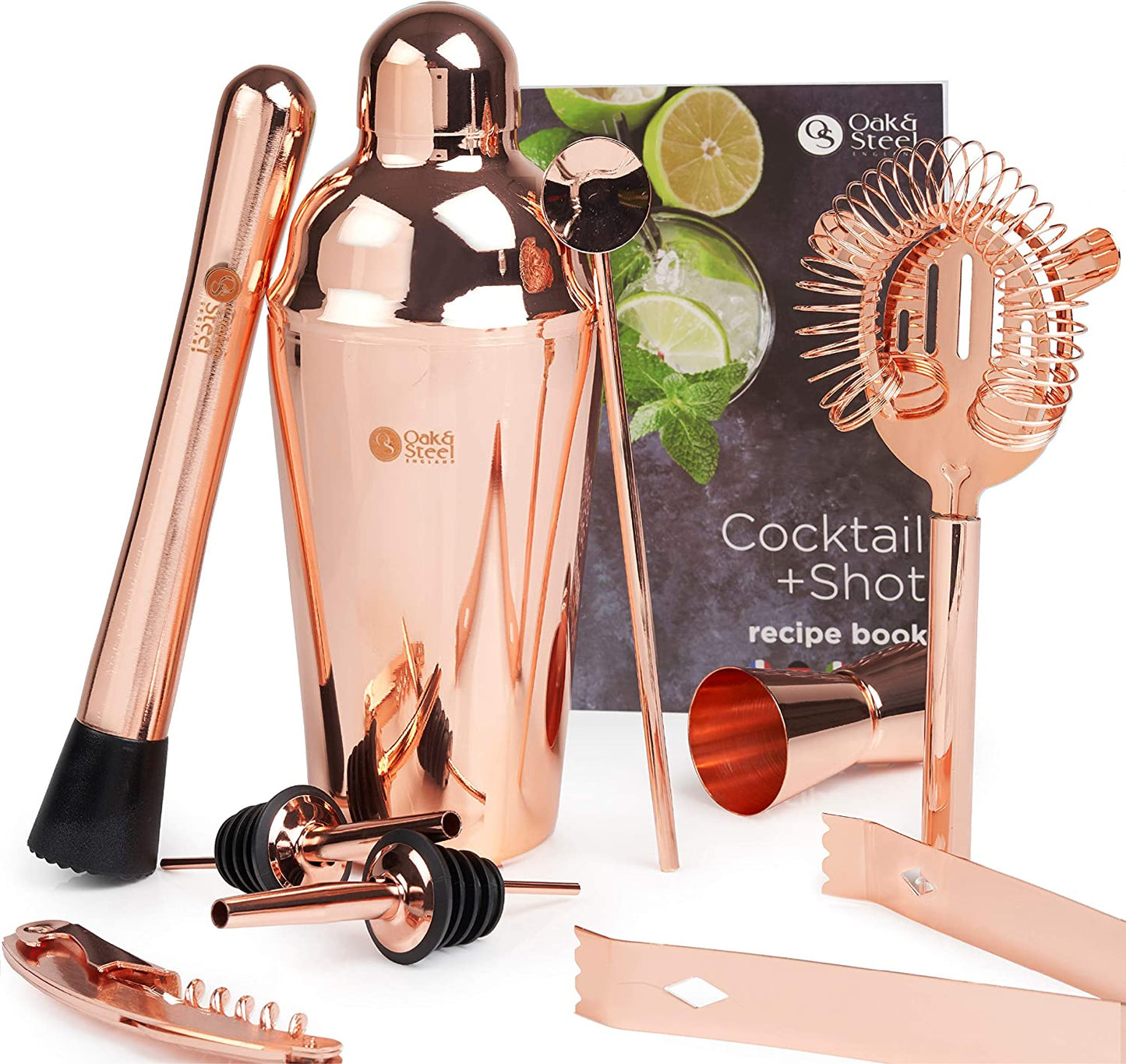 OS Rose Gold 10 Piece Cocktail Set