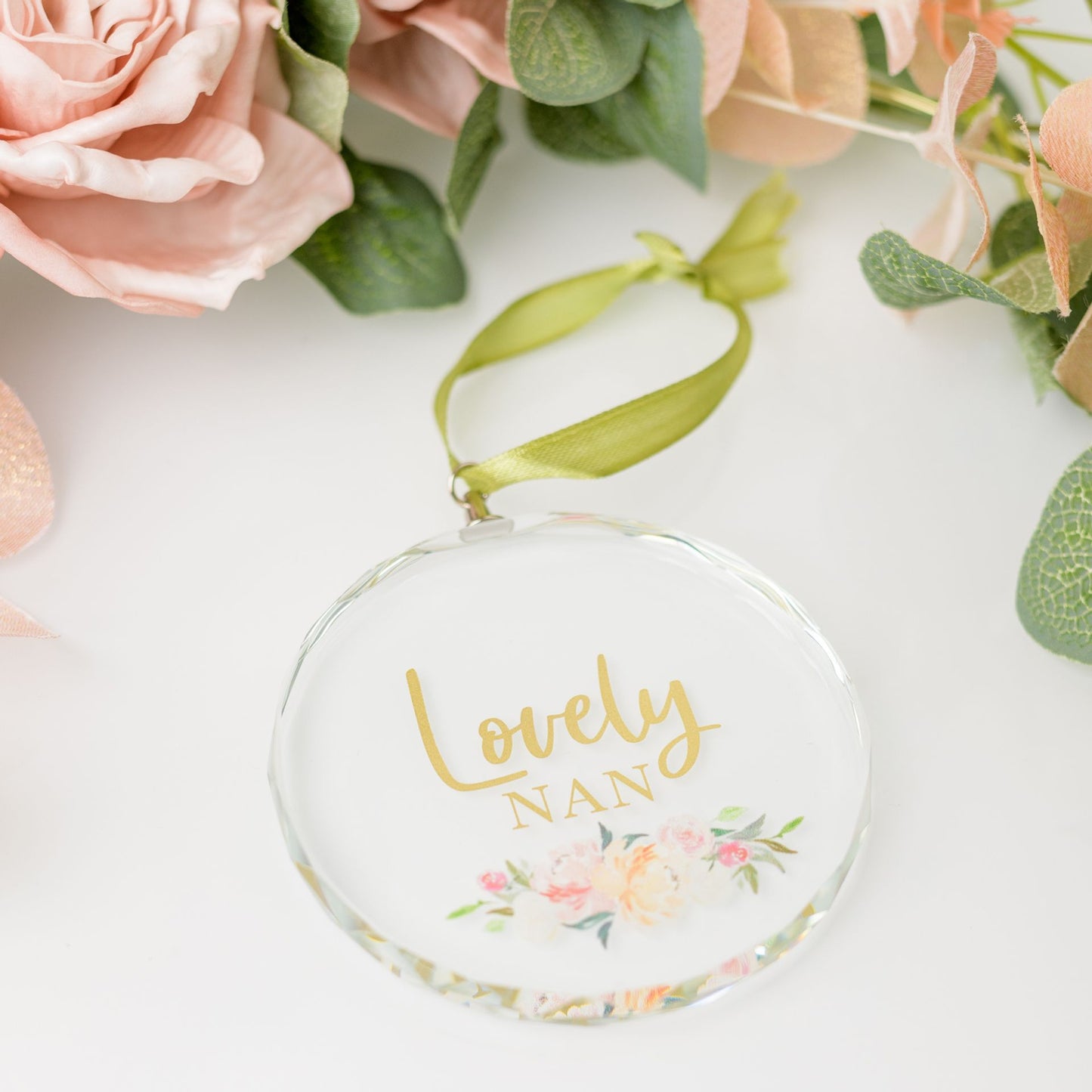 WDP Peaches & Cream Plaque 10cm - Nan