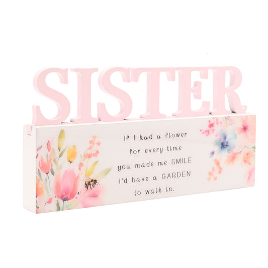 WDP Cottage Garden Floral Word - Sister